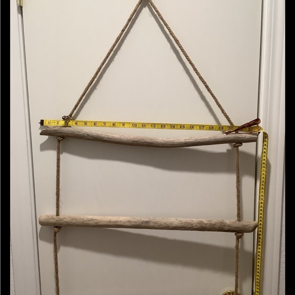 Driftwood Art, Hanging Driftwood Towel, Blanket Holder , Driftwood Coastal Art - Picture 6 of 8
